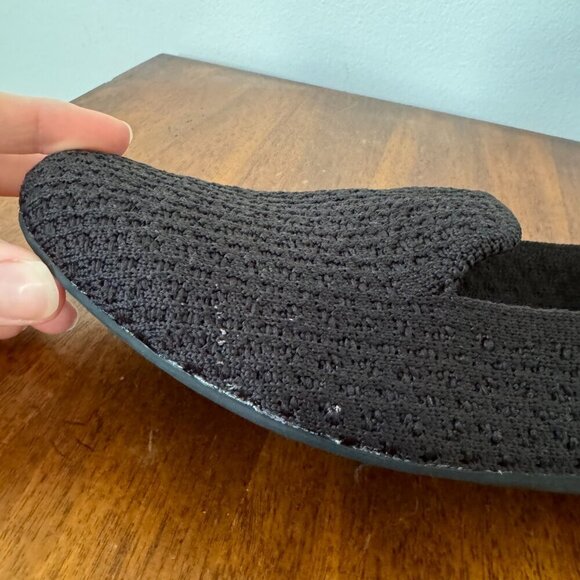 Rothy's The Loafer Black Honeycomb Knit Fabric Round Toe - Picture 7 of 13